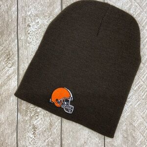 NWOT Browns Knit Beanie with Orange Helmet Design, NFL Team Shop